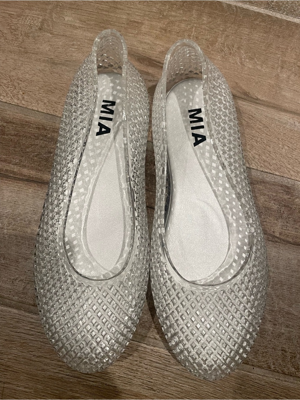 MIA Transparent Jelly Ballet Flats in Clear